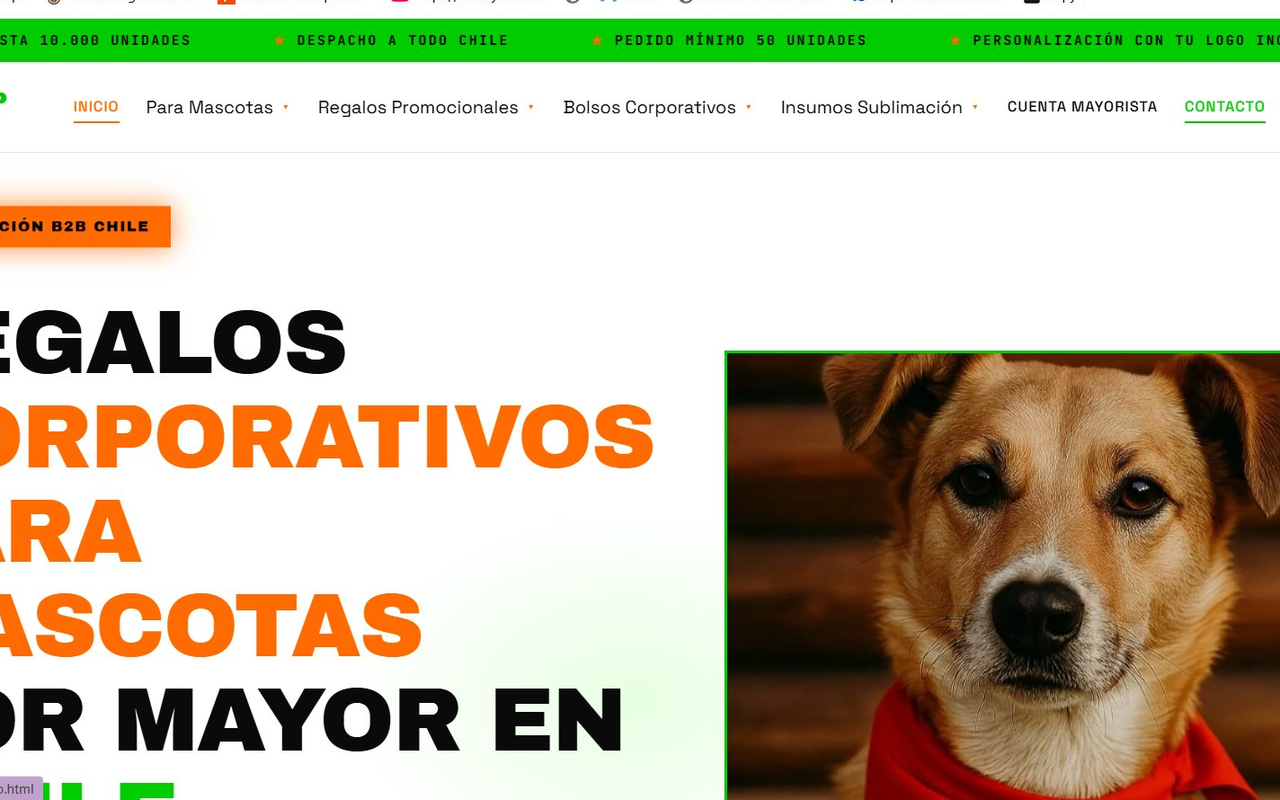 Plataforma B2B de regalos corporativos para mascotas - CamasPerros.cl