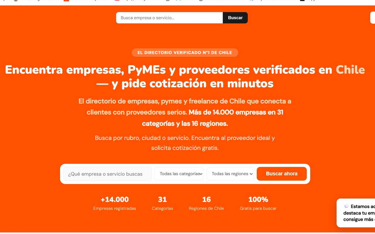 Directorio de empresas y pymes en Chile - EncuentraEmpresas.cl
